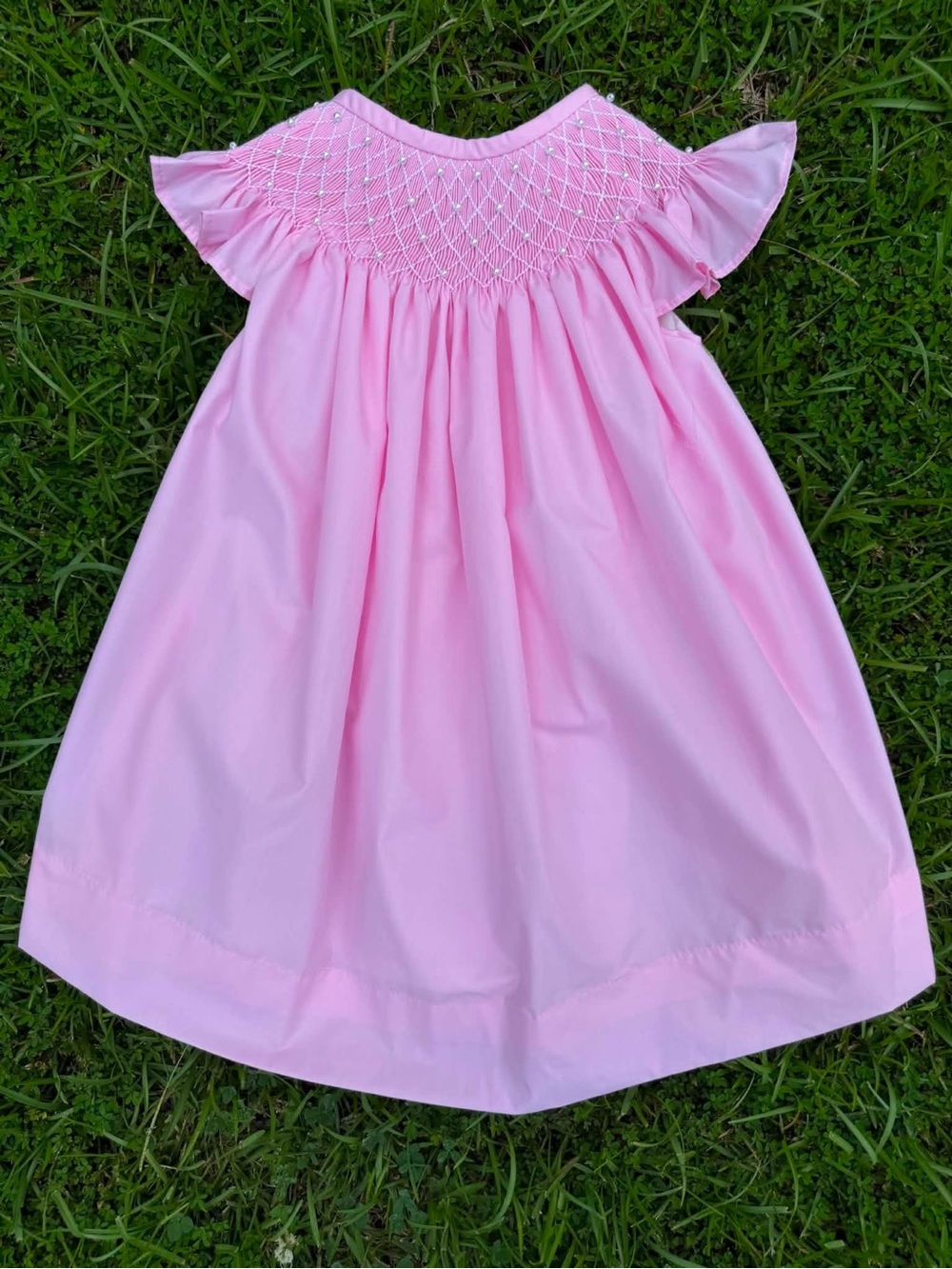 Pink Pearl Hand Smocked Dress